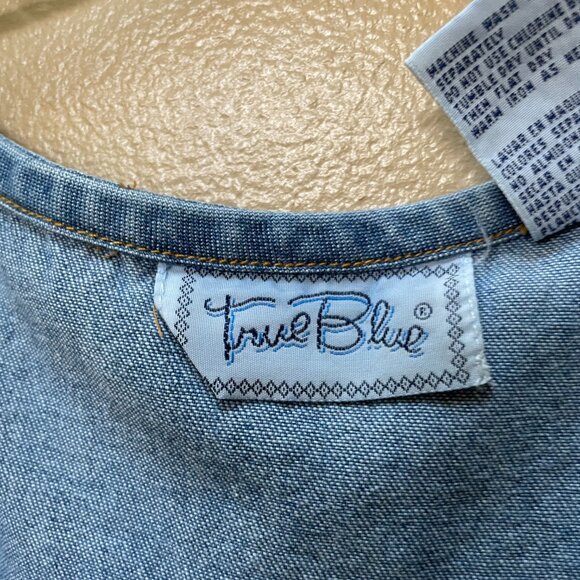 True Blue Denim Sleeveless Maxi Dress Casual Size 5/6 - Picture 8 of 12